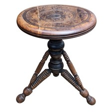 Rare Antique Piano Stool TONK Chicago NYC Solid Wood Stick And Ball Vtg picture
