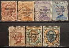 KINGDOM OF ITALY 1924 ITALIAN CRUISE SAS. 162-68 7 USED COMPLETE SEE... picture
