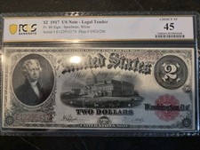 FR. 60 $2 1917 Legal Tender Note Bill PCGS Choice XF45 Extremely Fine  picture