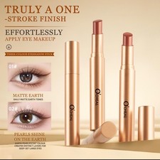 Three Color Eyeshadow Stick With Delicate Pearlescent Gradient Shimmer Powder picture