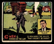 1936 Gum G-Men & Heroes of the Law #1 G-Men Riddle The Killer PR *h3 picture