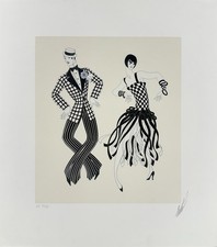 Erte Charleston Couple Signed Serigraph AP /50 picture