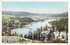 Hayden Valley Yellowstone Park Phostint Postcard Detroit Publishing picture