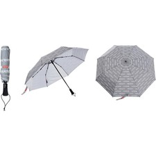 100% Authentic FW16 Supreme ShedRain 3m reflective repeat umbrella Grey Box Logo picture