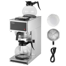 VEVOR Commercial Drip Coffee Maker 12 Cups with 2 Glass Carafes and 2 Warmers picture