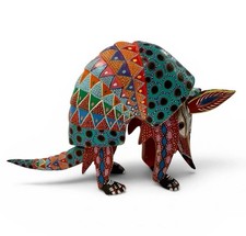 Handcrafted Mexican Alebrije-Style Armadillo turquoise by Jacobo Angeles Ojeda picture