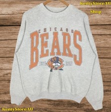 Rare Chicago Bears NFL Football Team Ash Crewneck Sweatshirt Vtg RM3805 picture