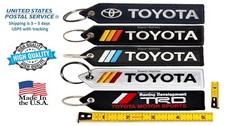 TOYOTA CAMRY Tacoma Keychain Toyota TRD Fabric JDM style Double Sided Key Tag picture