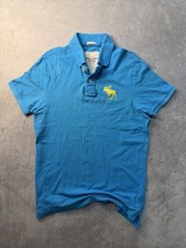 Vintage Abercrombie & Fitch Bright Blue Polo Shirt picture