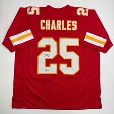 Autographed/Signed Jamaal Charles Kansas City Red Football Jersey JSA COA picture