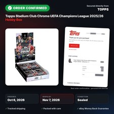 PRESALE Ships by 11/7 - 2025-26 Stadium Club Chrome UCL Hobby Box - Wholesale picture