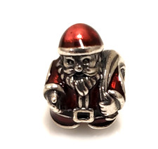 Pandora Sterling Silver Saint Nick Santa Claus Enamel Bead Charm 791231 STOCK picture