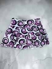 Vintage Y2K Purple & Black Circle Print Mini Tennis Skirt picture