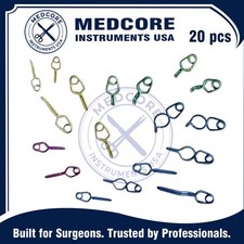 Aneurysm Clips Neurosurgery 20 Pcs Set Titanium Premium Quality Clips picture