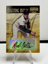 2001 Donruss Signature Series - Milestone Marks Bob Feller 17/202 Hall Of Fame picture