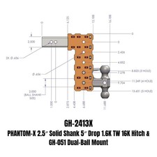 Gen-Y Hitch GH-2413X Trailer Hitch PHANTOM-X Drop Hitch picture