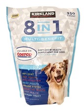 Kirkland Signature 8-In-1 Multi-Benefit Soft Chews For Dogs, 250-count picture