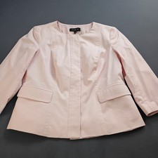 Talbots Women's Pink Solid Blazer Jacket Short Size 8  Full Zip NWT $169  picture