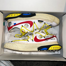 Nike x OFF-WHITE Low Top Lace Up Men's Athletic Sneakers White/Red/Yellow picture