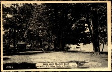 Postcard MI Empire Michigan Glen Lake Trailer Camp c1940s E23 picture