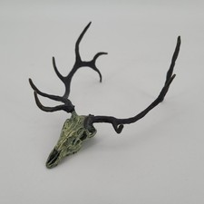 Fred Boyer Small Bronze Sculpture Signed Stag Skull Six Point Montana Artist EUC picture