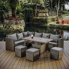 NESTL WICKER OUTDOOR FURNITURE SET - 7 PIECE PATIO DINING (3 BOX SET ), - picture