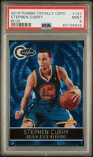 2010-11 Panini Totally Certified Stephen Curry Blue /299 PSA 9 #142 picture