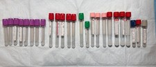 25 Piece Phlebotomy Practice Tubes Practice Set Educational Use Only picture