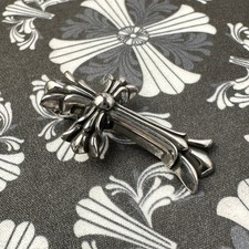 Chrome Hearts Vintage Silver Double Layered Cross Motif Pendant picture