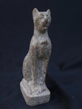 Authentic Ancient Egyptian Antique Rare Goddess Bastet Statue Figurine BC picture