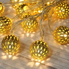 Betus 10Ft 20 LED Moroccan Globe LED Fairy String Lights Party Hanging Lights picture