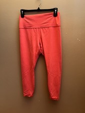 Athleta Transcend 7/8 Tight Legging Women Large Coral Hot Pink 99.00 Retail NWOT picture