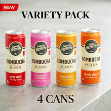Organic Kombucha Variety Pack – 4 Cans, 12 oz Each FAST SHIP picture