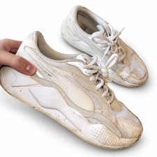 PUMA RS-X3 Puzzle Low Top Lace Up Athletic Sneaker White/Beige Men's 8 371570-03 picture