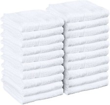 Salon Towels 100% Cotton Towel Pack Of 12 White Spa Towel in 16x27 inches. picture