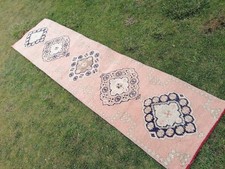 2.3x9.5 feet oushak turkish runner rug, vintage handmade wool runner rug, hallwa picture