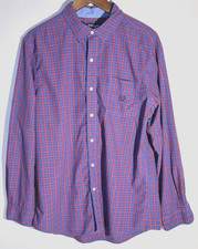 Mens/ CHAPS-Button Down Shirt / Size: L / Color: Red and Blue Plaid picture