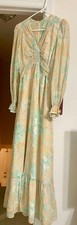 Vintage 70s Pastel Floral Prairie Maxi Dress Gunne Sax Style Boho Cottage core  picture