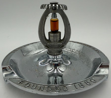 Vintage Grinnell Fire Company Extinguisher Sprinkler Head Ashtray Quartzoid picture