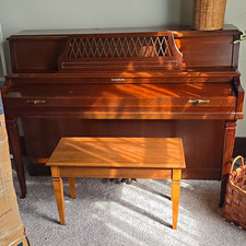 Baldwin Upright Piano 88 Keys 3 Pedals Brown Walnut Finish Wood picture