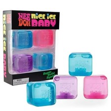 NeeDoh Nice Ice Baby 4-Pack Mini Cubes Authentic Squishy Fidget Stress Toy picture