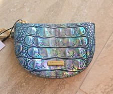 Brahmin Blue Topaz Britt Melbourne Genuine Leather Clip On NWT Coin Holder Charm picture