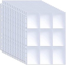 900 Baseball Card Sleeves Trading Photocard Binder Protectors 9 Pocket 50 Sheets picture