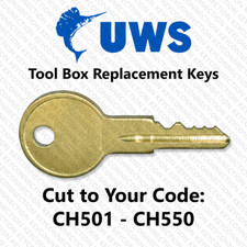 UWS Toolbox Replacement Key Cut to Your Code CH501 - CH550 picture
