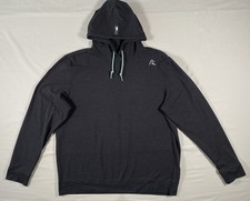 Rhoback Mens Pullover Hesi Performance Hoodie Size Large Heathered Navy Blue picture