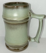 Vintage Frankoma Pottery Prairie Green M2 Jumbo Mug Tankard Sapulpa Red Clay picture