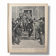 Antique 1894 Last Moments John Brown Print Civil War Book Plate Thomas Hovenden picture