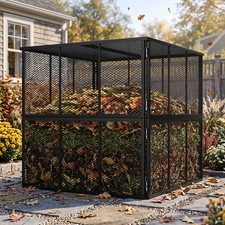 XXL 233.8 Gal Metal Composter Bin, Modular 2-in-1 Outdoor Garden Heavy Duty Lid picture