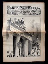 Harpers Weekly March 2 1861 Civil War Abraham Lincoln Charles Dickens Reissue picture