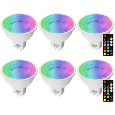 MR16 LED Bulb Color Changing Light Bulbs with Remote Control Dimmable 12V 5W 6PK picture